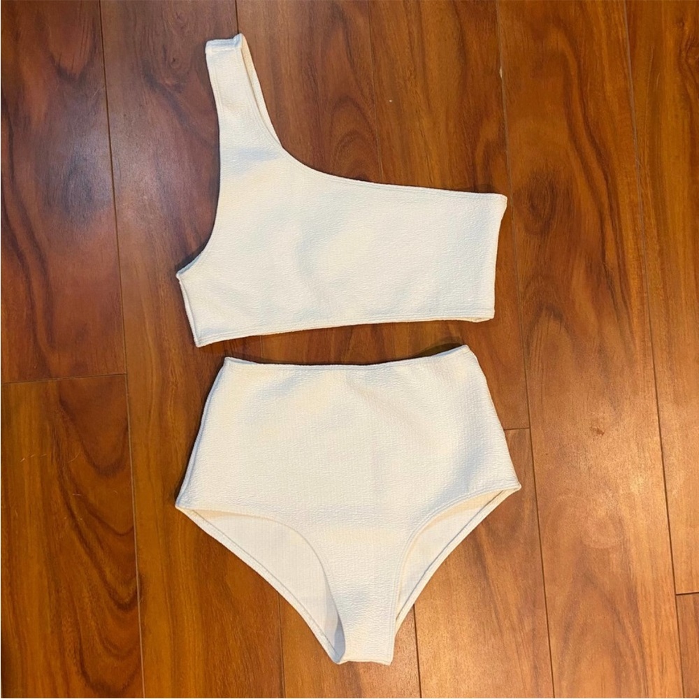 Mikoh Swimwear Bikini Set Size XS/S White Ribbed
